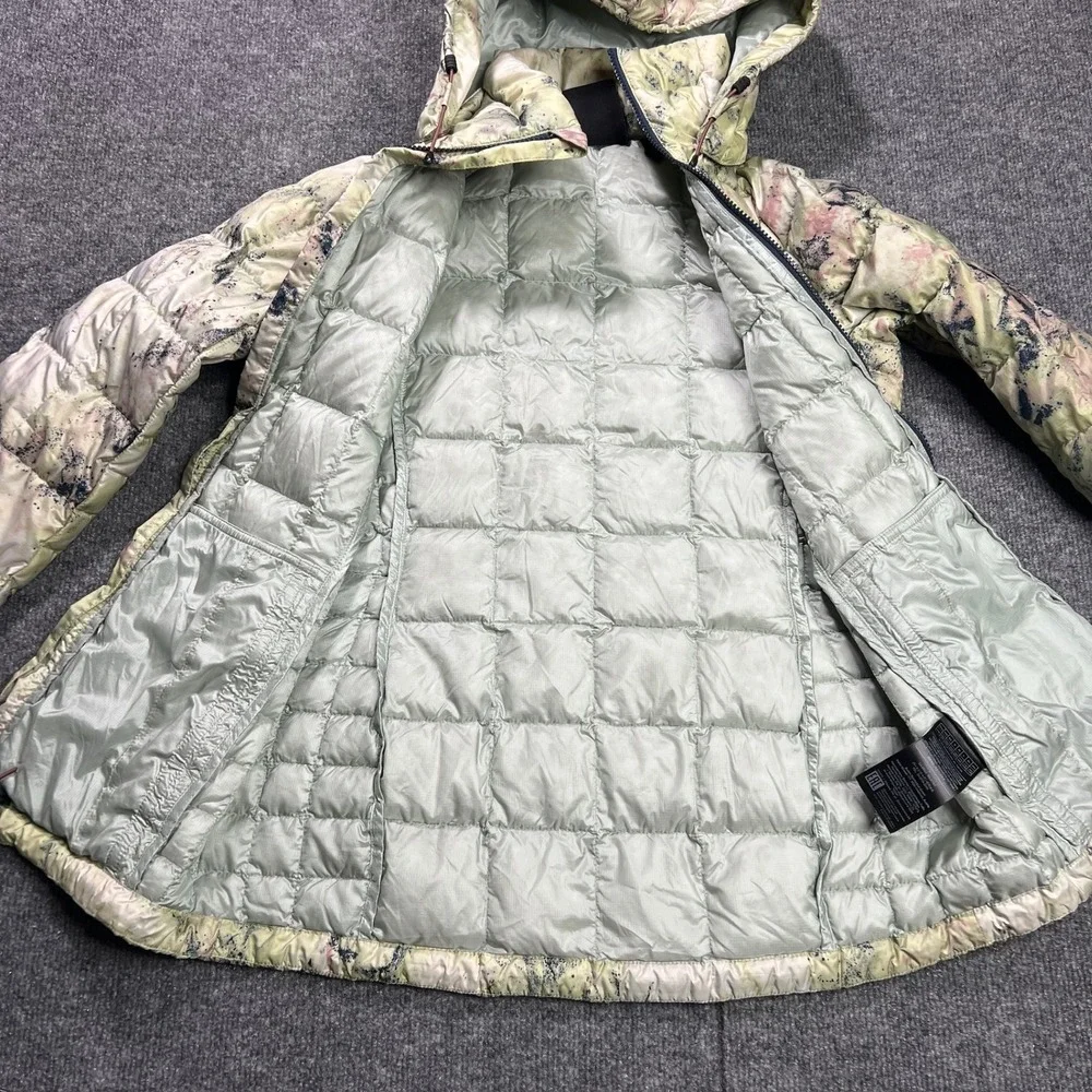 Burton ak Baker Down‎ Jacket Women's XS Green Pink Tie Dye Puffer Hooded 10014